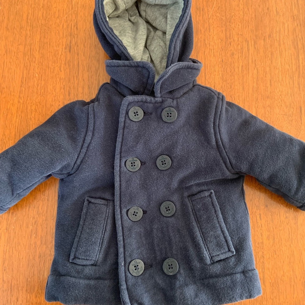 🫐3/$30 GAP Baby Navy and Gray Hooded Jacket